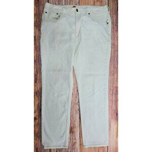 Tommy Bahama Mens Vintage Slim White Jeans Size 36 37X31 Cotton Stretch Denim